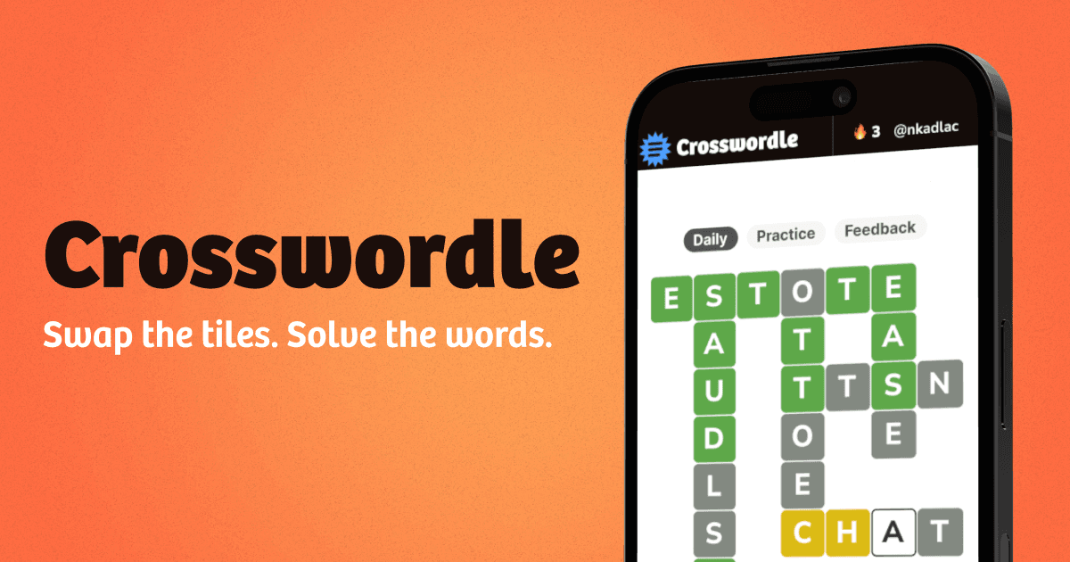 Crosswordle: Quick Daily Crossword Logic Puzzle